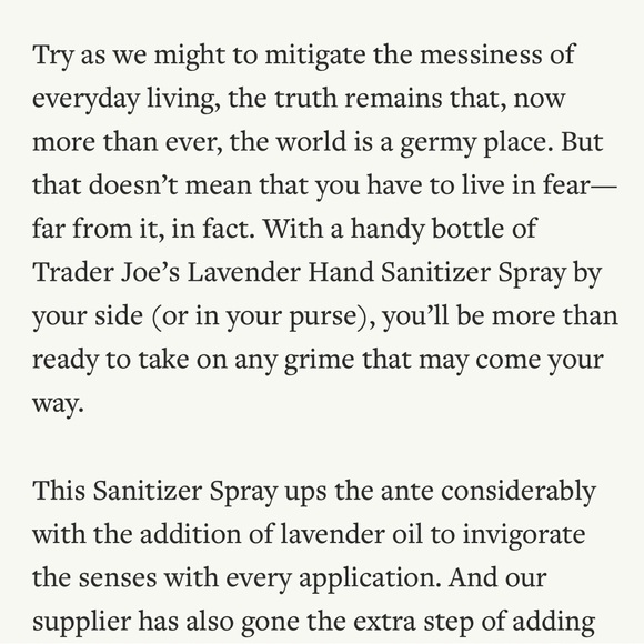 $6❤️‍🔥 LAST 1! Trader Joe’s Lavender Hand Sanitizer 2PK 🪻 NEW - Picture 2 of 3